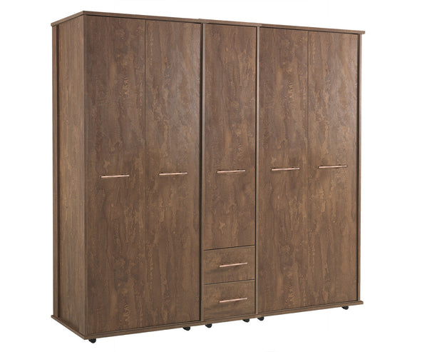 Heart Furniture 5 Door 2 Drawer Wardrobe