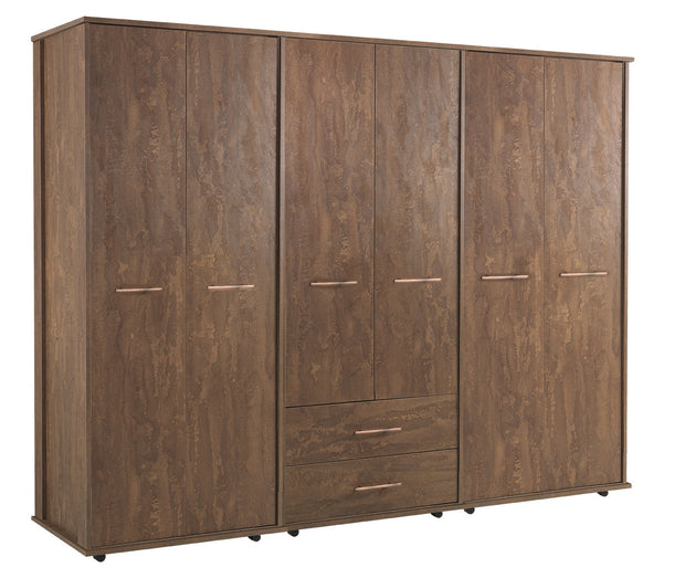 Heart Furniture 6 Door 2 Drawer Wardrobe