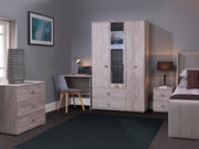 Heart Furniture 3 Drawer Bedside Extra Narrow