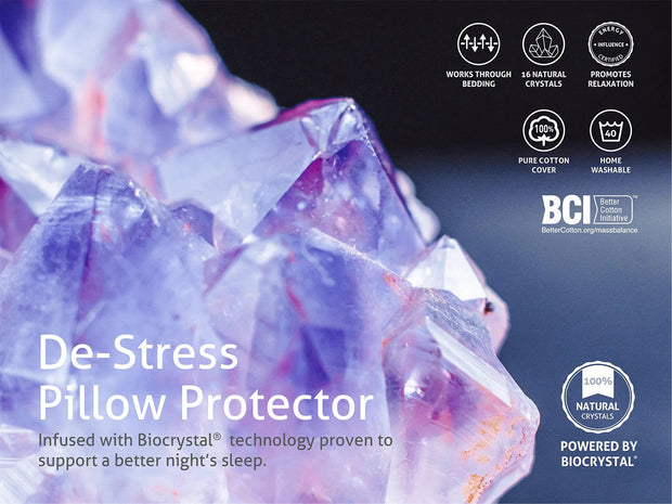 Fine Bedding De-Stress - Biocrystal® BCI Sustainable Cotton Pillow Protector