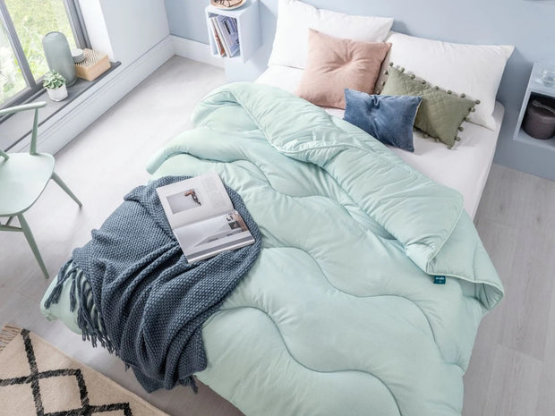 Fine Bedding Night Owl Coverless Duvet 10.5 Tog in Aurora Green (Without Reusable Storage Bag)