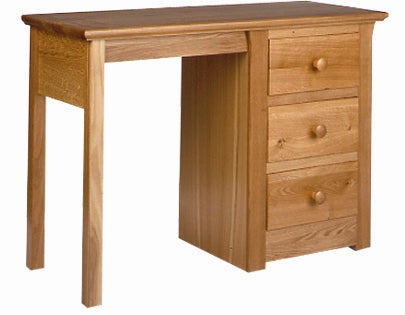 Siena Oak Single Pedestal Dressing Table